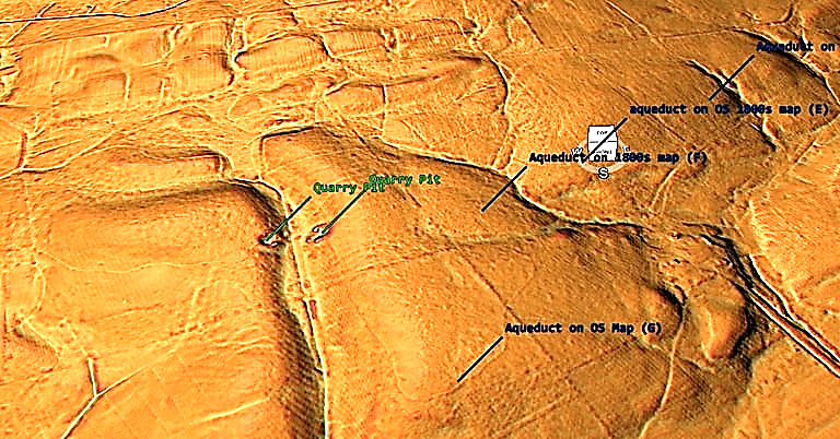 Figure 111- Section Three LiDAR map shows that this 'strange' route terminates in an ancient quarry