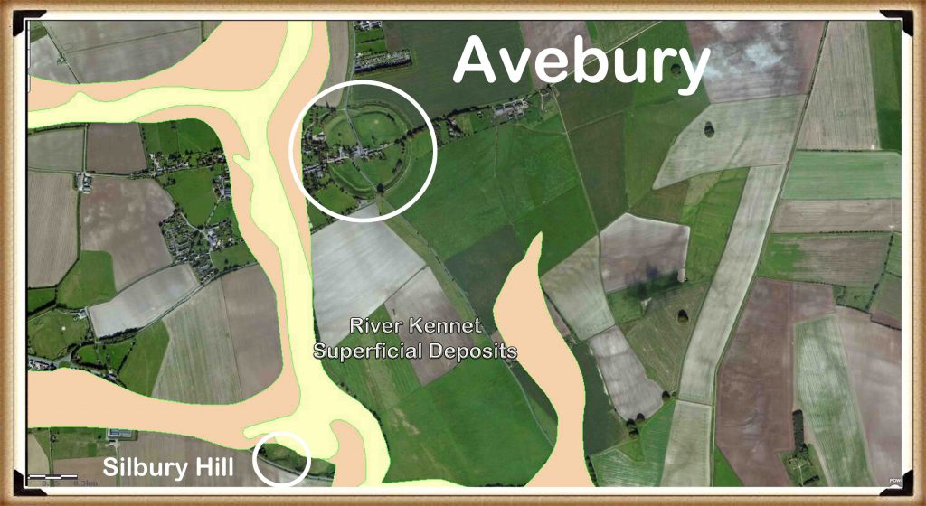 BGS Map of river alluvium - Avebury Ditch