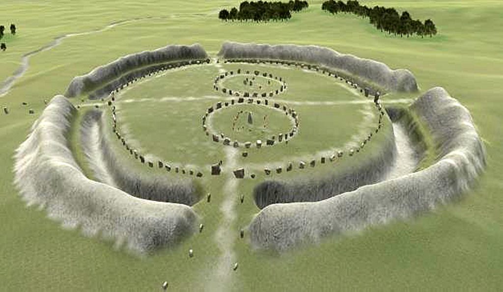 Archaeologists view of the Avebury - Avebury Ditch
