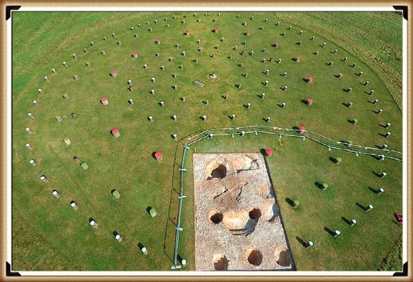 Woodhenge post holes much larger than the concrete posts on the site! - (Woodhenge Hoax).