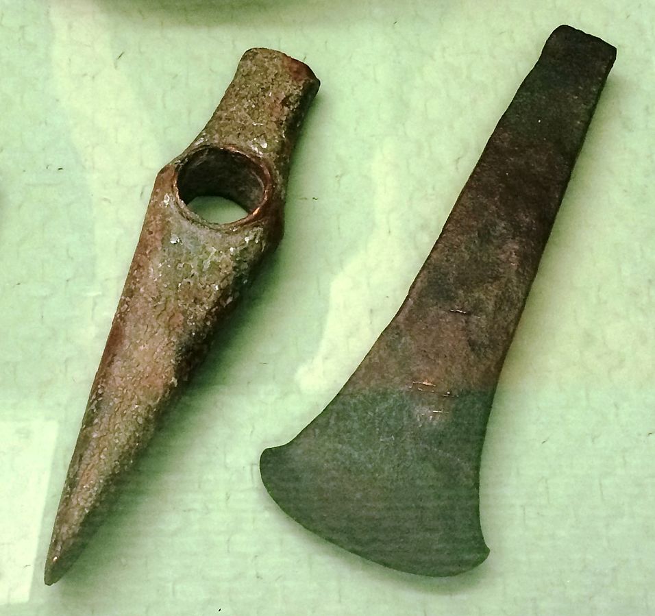 Copper axe heads