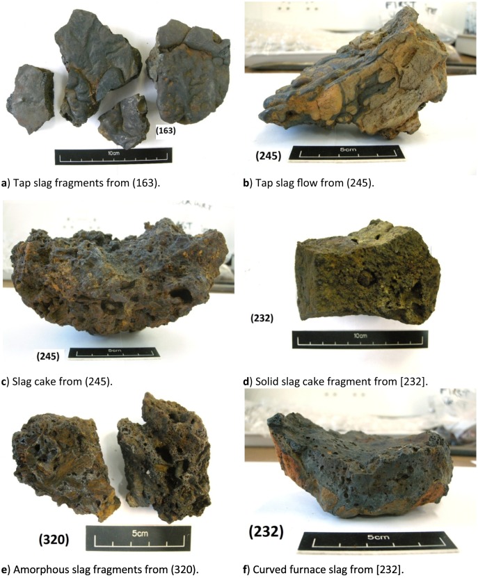 Iron slag fragments