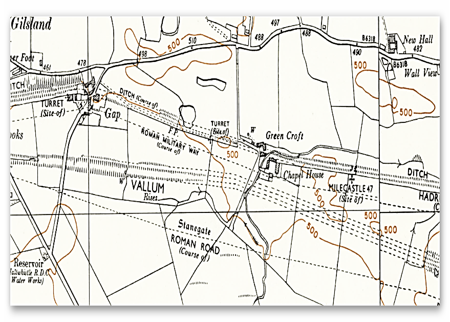 Figure 87 Military Way clearly shown on OS maps