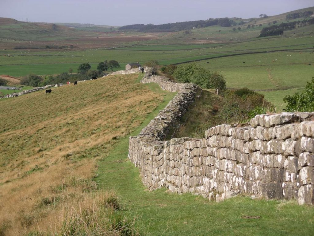 Hadrians wall at Greenhead Lough