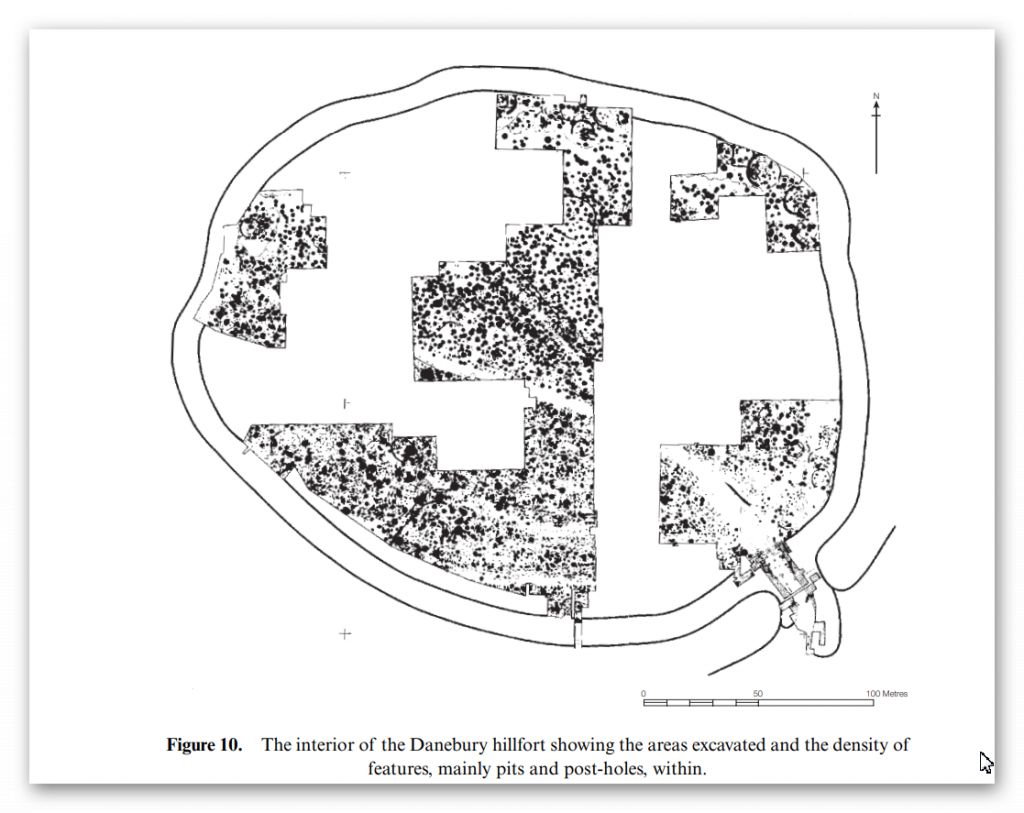 Danebury Excavation map