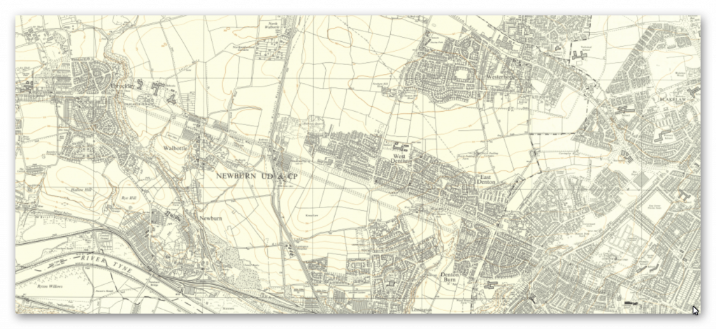 Section T - NZ16NE - 1800 Map