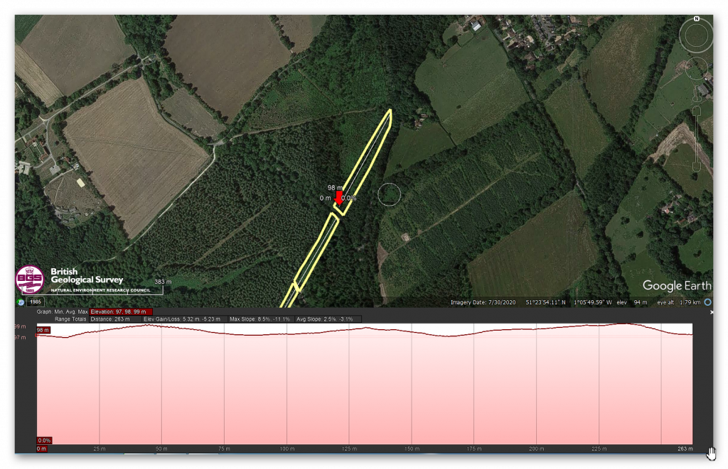 1005373 - Grim's Bank: section extending 300yds (275m) in Church Plantation