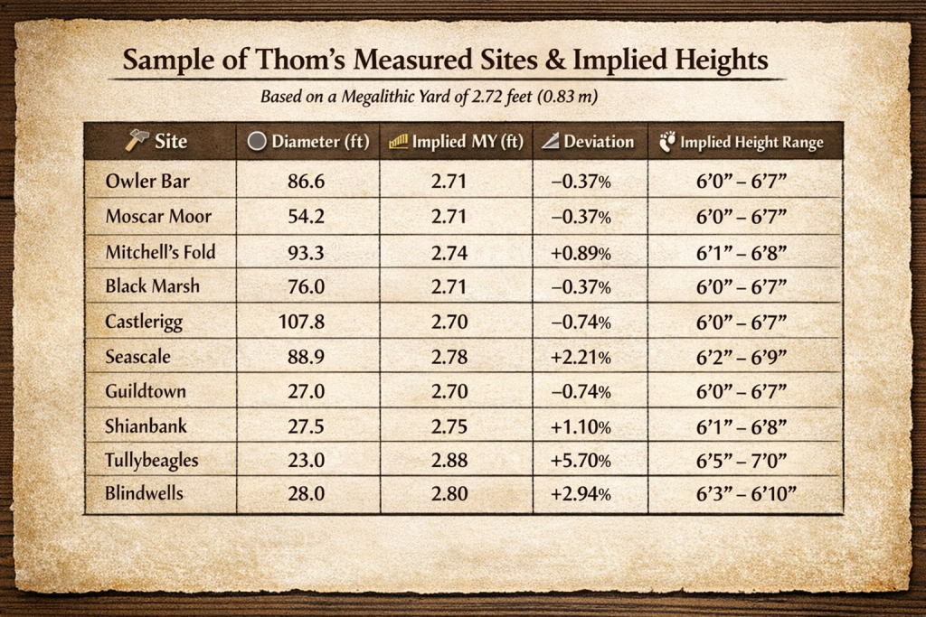 Cro-Magnon Megalithic Builders: Measurement, Biology, and the DNA