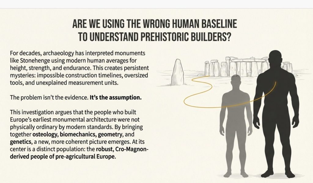 Cro-Magnon Megalithic Builders: Measurement, Biology, and the DNA