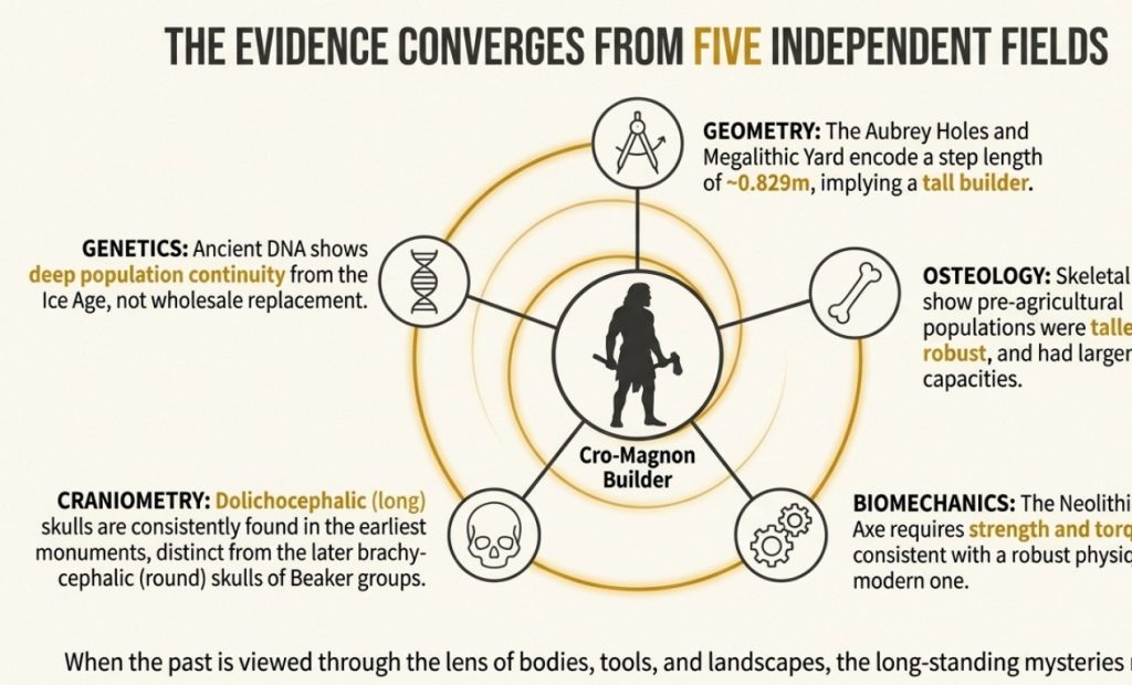 Cro-Magnon Megalithic Builders: Measurement, Biology, and the DNA