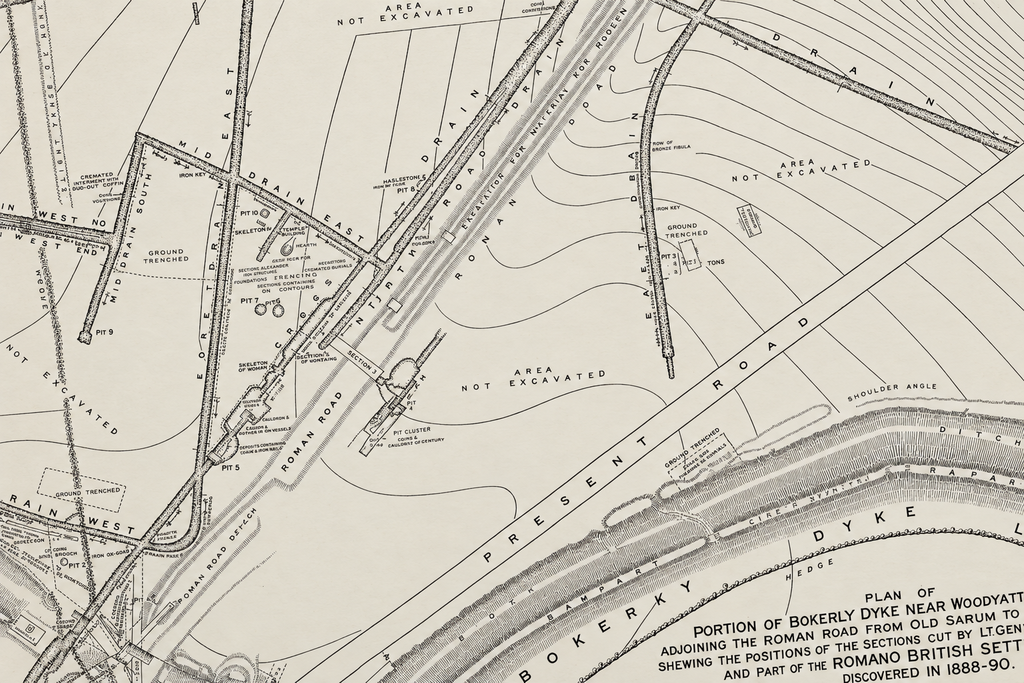Ackling Dyke – Part III - The Roman Road Mystery Finally Makes Sense 15 Restored Plan of Bokerly Dyke